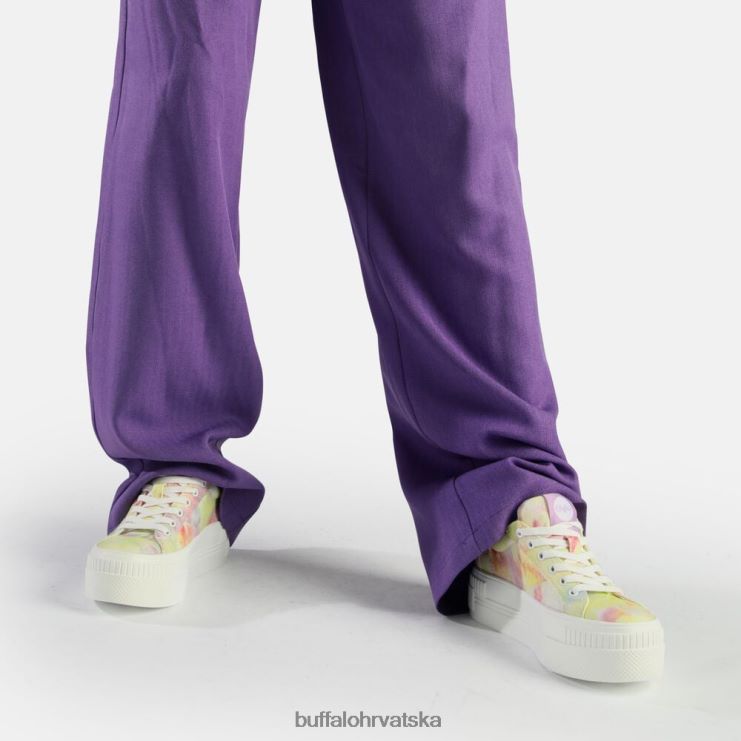 tie-dye koraljna/zelena Buffalo uparene tenisice niske veganske |tenisice TDD6T115